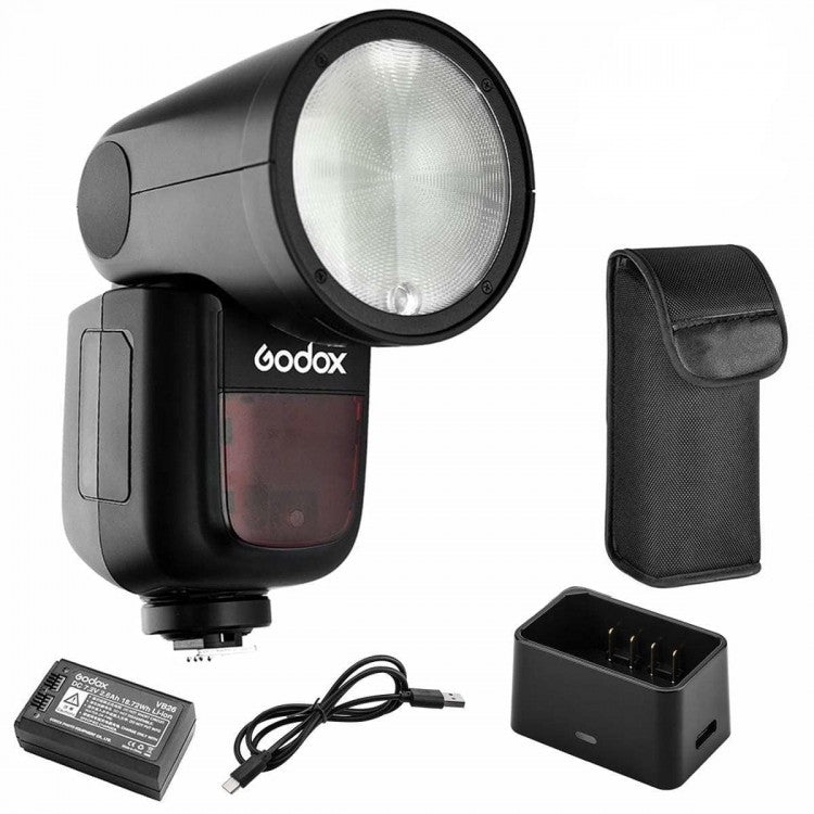 Flash GODOX V1 TTL Li-Ion Round Head para Canon