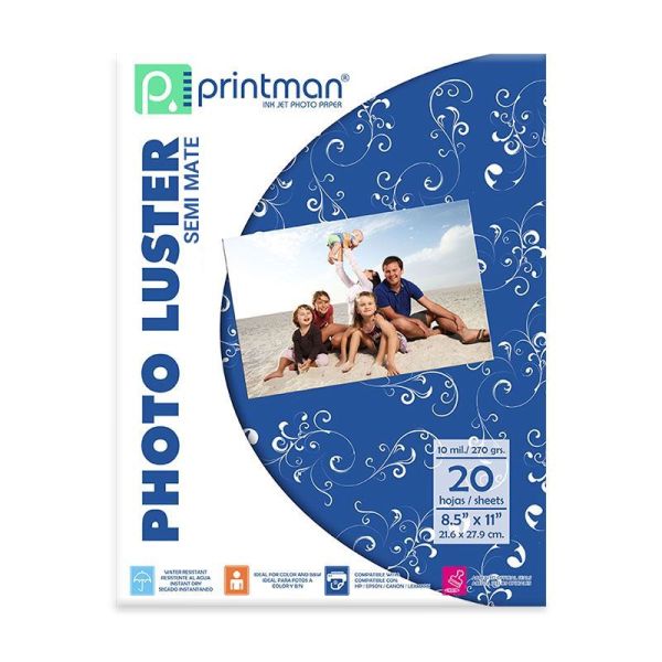 PAPEL PRINTMAN 8.5X11 LUSTRE 20H 10MIL 270G
