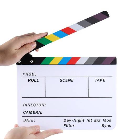 Claqueta de cine 25x30cm, corte para película