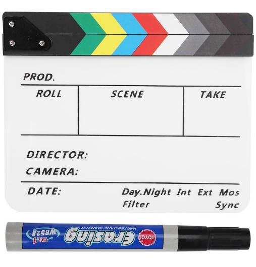 Claqueta de cine 25x30cm, corte para película