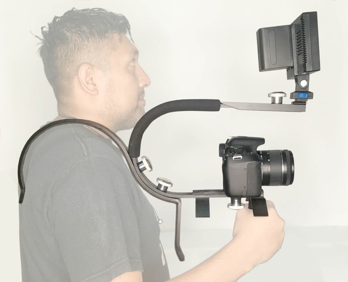 SOPORTE ESTABILIZADOR DE HOMBRO PARA CAMARA FOTOGRAFICA O VIDEO