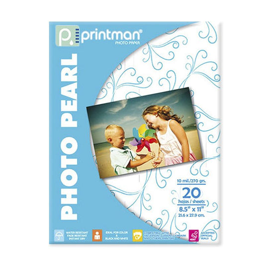 PAPEL PRINTMAN 8.5X11 PHOTO PERLA 20H 10MIL 270G