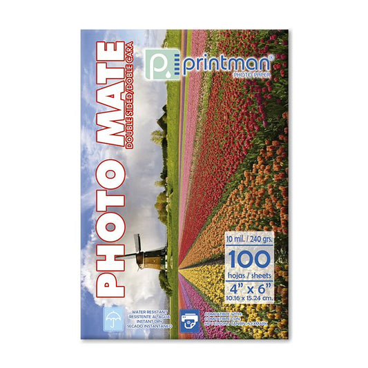 Papel Printman Inkjet 4x6 Mate Doble Cara 100h 10mil 240g